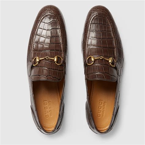 leather jordaan loafers gucci|Gucci jordaan crocodile loafer.